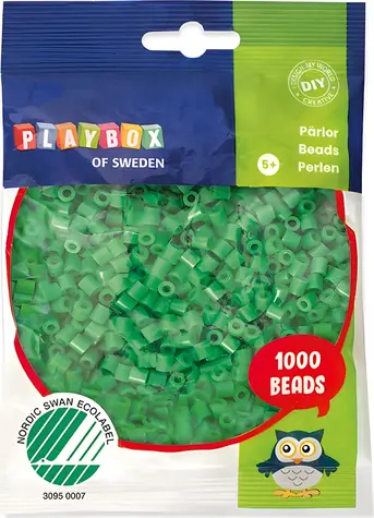 PLAYBOX Aufbügelbare Perlen grün / 1000 Stück.