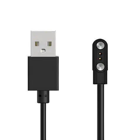 Hurtel HUL-01 schwarz / Ladekabel / Smartwatch / Magnetisch / 2-polig 2,8 mm / 60 cm