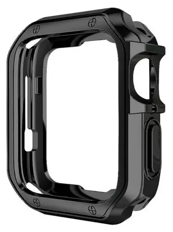 Hurtel Schutzhülle für Apple Watch 42 mm (Serie 10), schwarz / Schutzhülle / Silikon / Rundumschutz