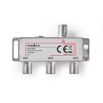 Nedis CATV-Splitter 1:3 / Splitter / 5-1000 MHz / 75 Ohm / Dämpfung 6,8 dB