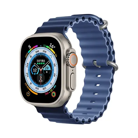 Devia Deluxe Series Sport6 hell-/dunkelblau / Armband / Silikon / Apple Watch 40/41 mm