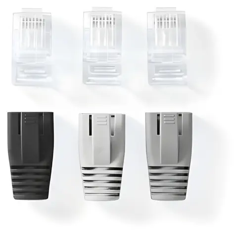 Nedis RJ45 Durchgangsstecker / Stecker / CAT6 UTP / vergoldete Kontakte / 10 Stück.
