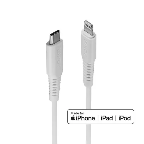 Lindy USB-C - Lightning weiß / Lade- und Datenkabel / MFi-zertifiziert / 0,5 m / 480 Mbit/s
