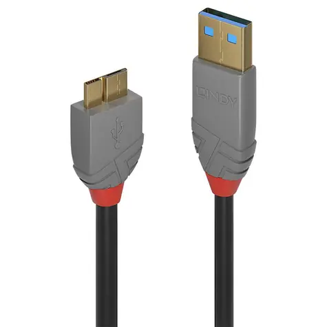 Lindy Anthra Line schwarz / USB-Kabel / USB-A - Micro-USB B / 2 m / 5 Gbit/s