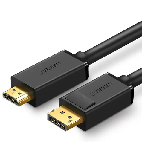Ugreen DP101 10239 schwarz / DisplayPort-HDMI-Kabel / 4K 30Hz / 1,5 m