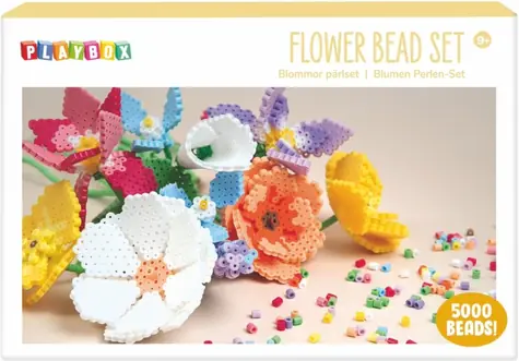 PLAYBOX Aufbügelbare Perlen Blumen / 5000 Stück.