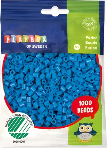 PLAYBOX Aufbügelperlen blau / 1000 Stück