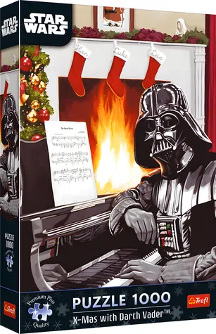 Trefl Puzzle Premium PLUS Star Wars: Weihnachten mit Darth Vader / 1000 Teile / 68,3 x 48 cm / Kinder und Erwachsene