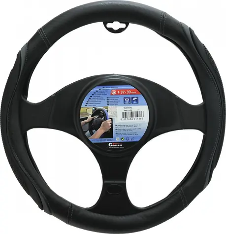 Compass TEAR grau / Lenkradbezug / 37-39 cm / Carbon-Optik