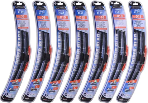 Compass FLAT DOUBLE D5 510+510 mm / Scheibenwischer / Flach / Graphitblatt / Adapter inklusive