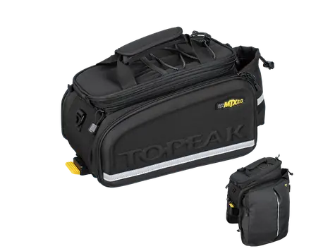 Topeak MTX Trunk DXP schwarz / Fahrradträgertasche mit Seitenwänden / 19,4 l / QuickTrack MTX / 600D Polyester