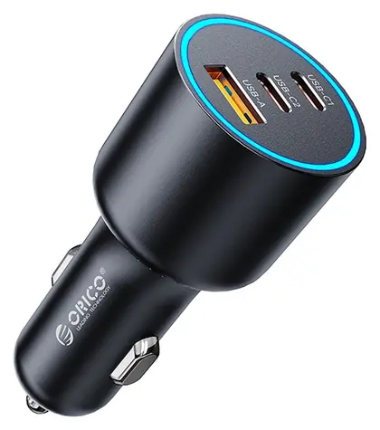 Orico HyperDrive 165W schwarz / Kfz-Ladegerät / USB-A / 2x USB-C