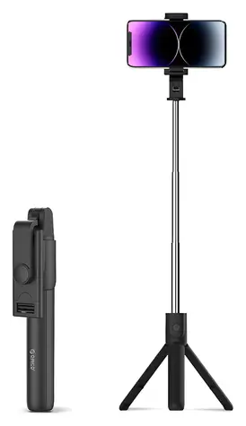 Orico SPV100 schwarz / Selfie-Stick mit Mini-Stativ / Bluetooth / 360°-Drehung / 100 cm