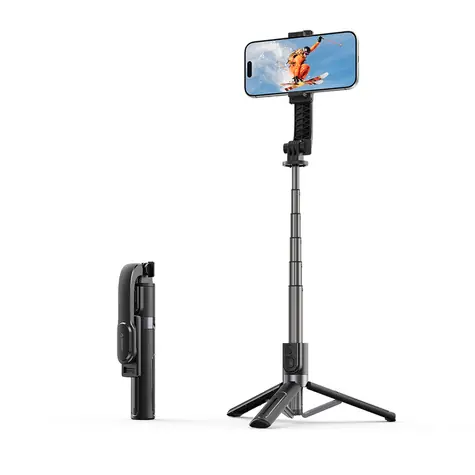 Orico SPV90 schwarz / Selfie-Stick / Mini-Stativ aus Aluminium / Bluetooth / 360°