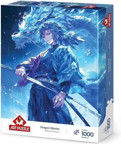 Kunstpuzzle Drachenkrieger / 1000 Teile / 48 x 68 cm