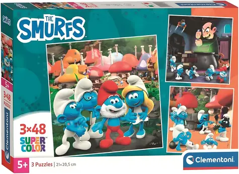 Clementoni Puzzle Schlümpfe / 3x48 Teile / ab 5 Jahren