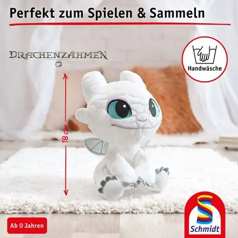 Schmidt Plüschdrache Dayshadow / Drachenzähmen leicht gemacht / 18 cm / ab 0 Monaten