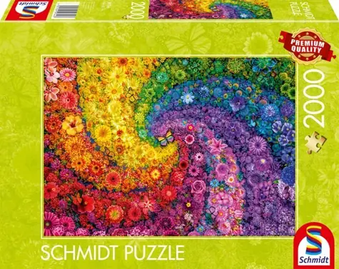 Schmidt Puzzle „Wirbelnde Farben in voller Blüte“ / 2000 Teile / ab 12 Jahren
