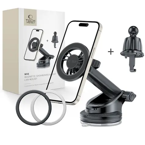 Tech-Protect N56 schwarz / Kfz-Halterung / MagSafe / magnetisch