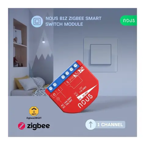 Nous B1Z ZigBee SMART Switch Modul / 1 Kanal / ohne Verbrauchsmessung / ZigBee 3.0