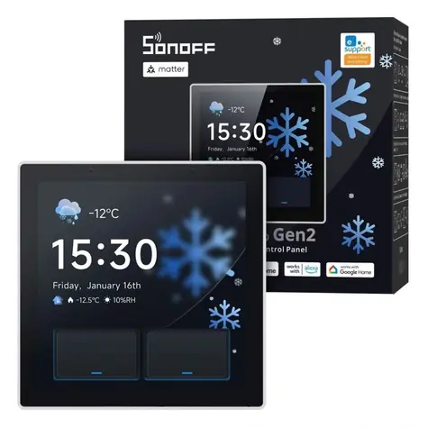 Sonoff NSPanel Pro Gen2 weiß / Bedienfeld / 2-Kanal-Relais / 86 mm / EU Typ