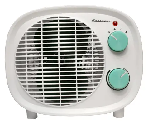 Ravanson FH-2000RW weiß / Warmluftventilator / 2000 W / 2 Leistungsstufen / Thermostat
