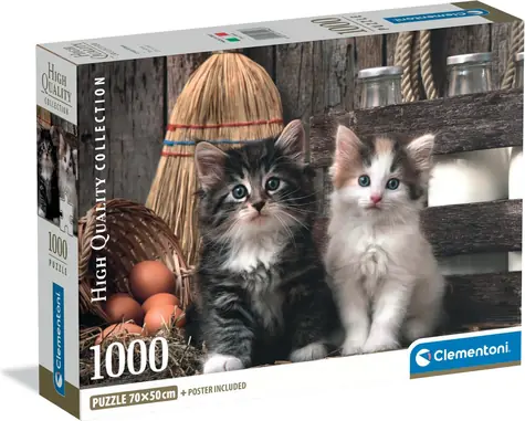 Clementoni Puzzle „Niedliche Kätzchen“ / 1000 Teile / ab 18 Jahren
