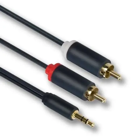 Mercodan Kabel Minijack - RCA ULTRA 1 m / Audiokabel / 3,5-mm-Klinkenstecker - RCA