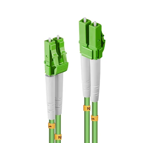 Lindy LWL Patchkabel grün / Optisches Netzwerkkabel / LC/LC / OM5 / 50/125 µm / 10 m
