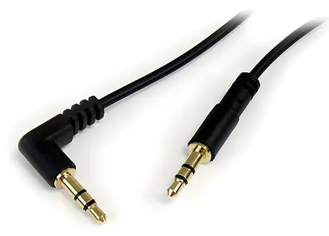 StarTech Audiokabel, abgewinkelt, schwarz (MU6MMSRA) / Audiokabel / 3,5-mm-Klinkenstecker (M) - 3,5-mm-Klinkenstecker (M) / 1,8 m