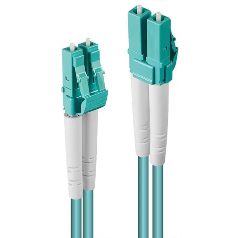 Lindy LC/LC türkis / Optisches Duplexkabel / OM3 Multimode / 50/125 µm / 1 m