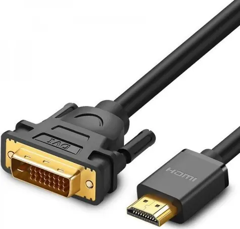 Ugreen Kabel HDMI - DVI-D 3M schwarz / Videokabel / HDMI (M) - DVI-D (M)