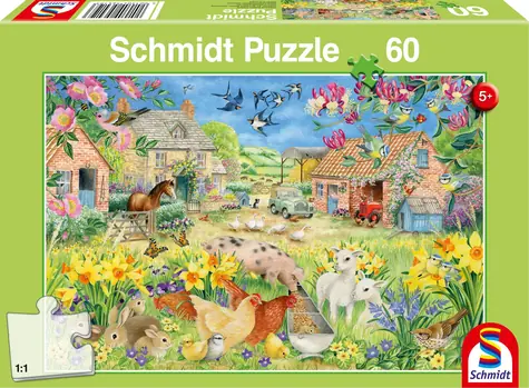 Schmidt Puzzle Mein kleiner Bauernhof / 60 Teile / 36,1 x 24,3 cm