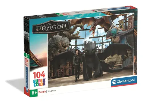 Clementoni Puzzle Drachenzähmen leicht gemacht (25079) / 104 Teile / ab 6 Jahren