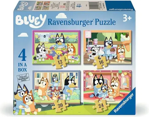 Ravensburger Puzzle Bluey 4in1 / 12+16+20+24 Teile