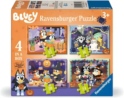 Ravensburger Puzzle Bluey Halloween 4in1 / 12+16+20+24 Teile