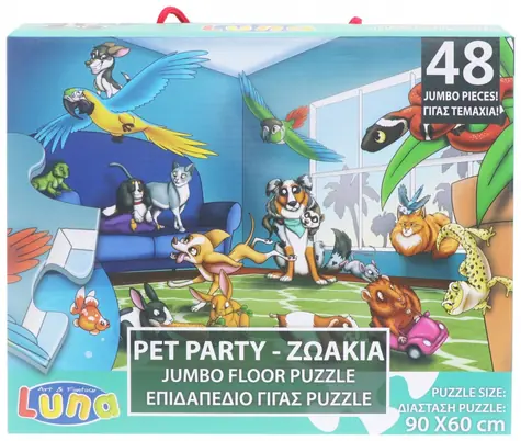 LUNA Bodenpuzzle Haustiere / 48 Teile / ab 4 Jahren
