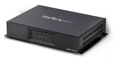 StarTech 2x2 Videowand-Controller schwarz / Videowand-Controller / 4K 60Hz / HDMI 2.0 / 1 Eingang, 4 Ausgänge