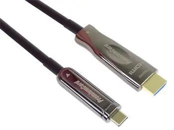PremiumCord Optischer Adapter USB-C auf HDMI Aluminium 10 m / Adapter / 4K 60Hz / Glasfaser