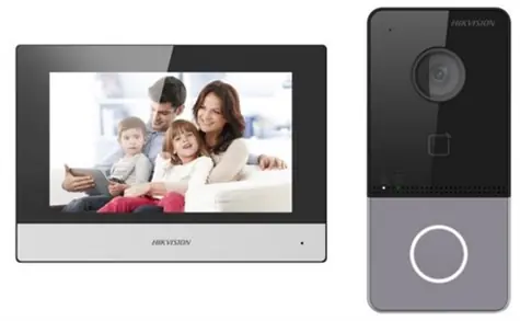 HIKVISION DS-KIS603-P(C) / IP-Videotelefon / Heimmonitor + Türstation / PoE