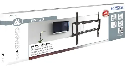 Schwaiger LWHF5535 schwarz / TV-Wandhalterung / 32" - 75" / VESA 400x400 / max. 35 kg / höhenverstellbar