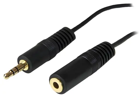 StarTech Audio-Verlängerungskabel 3,5 mm, 3,7 m, schwarz / Audio-Verlängerungskabel / 3,5-mm-Klinkenstecker