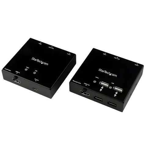 StarTech HDMI-Extender über Cat6 mit USB, schwarz / AV-Extender / 50 m / 60 Hz / 7 Anschlüsse
