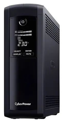 CyberPower Value Pro GreenPower schwarz / USV / 1200 VA / 720 W / Line-Interactive / 8x IEC C13 / LCD