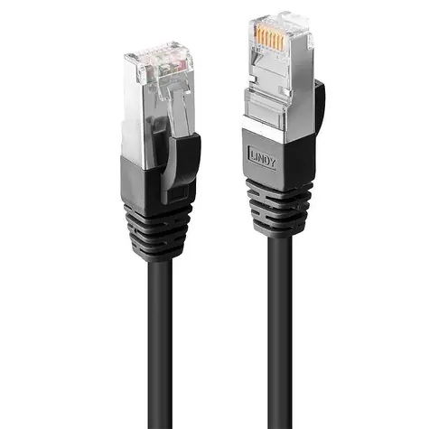 Lindy Cat6 S/FTP PIMF schwarz 7,5 m / Patchkabel / RJ45-RJ45 / LSZH / 250 MHz