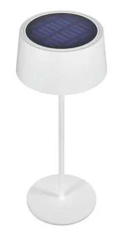 RealPower LED-Solartischleuchte weiß / Lampe / wiederaufladbar / dimmbar / IP44