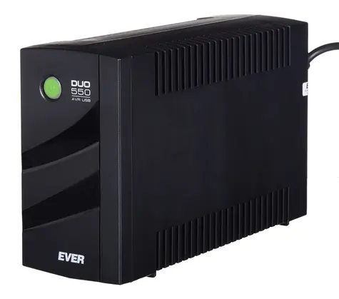 Ever DUO 550 PL AVR USB schwarz / USV-Notstromversorgung / 550 VA / 330 W / Line-Interactive / AVR / USB