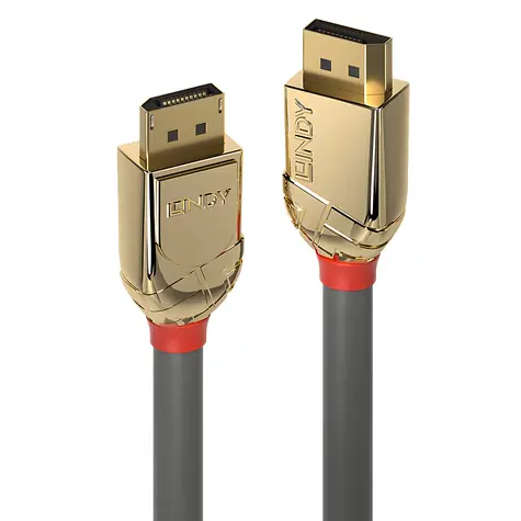 Lindy Gold Line grau / DisplayPort-Kabel / 1 m / 8K 60Hz / vergoldete Anschlüsse