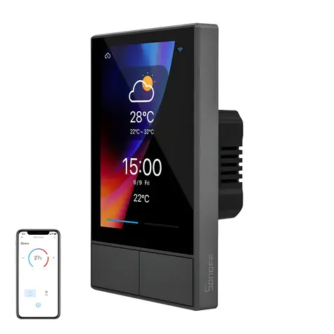 Sonoff NSPanel-US schwarz / Intelligentes Bedienfeld / 3,5"-Touchscreen / WLAN / Bluetooth 4.2