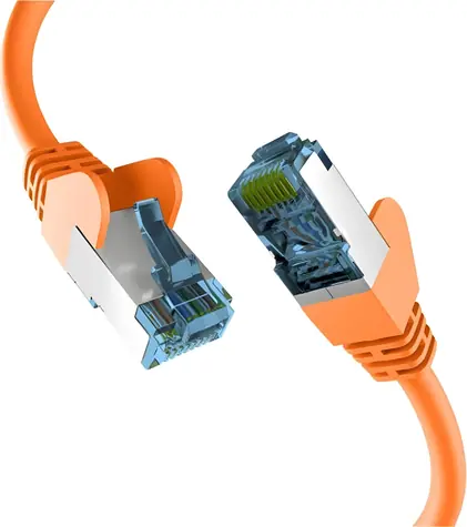 EFB Cat7 S/FTP 50 m orange / Patchkabel / RJ45-RJ45 / LSZH / 600 MHz